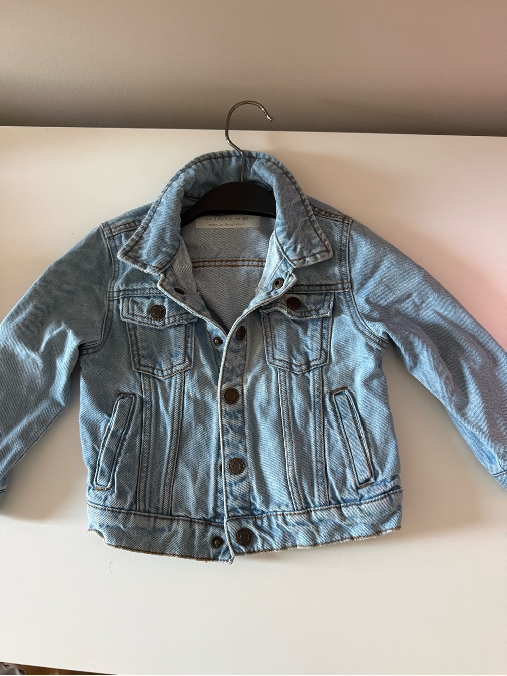 Zara Light Blue Denim Kids' Jacket - Classic Button-Up